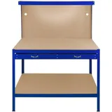 MONSTER SHOP - Werktsich Werkbank Arbeitstisch Blau Werkstatt Lochwand Schublade Licht Diy