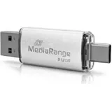 MediaRange USB-Stick 3.2 Gen 1 USB-A), USB Stick, Silber