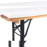 TexDeko Bierbank Auflage 110 x 25 x 4 cm weiß 2-tlg.