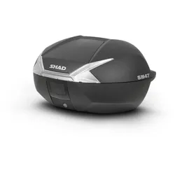 SHAD SH47 White Topcase, schwarz