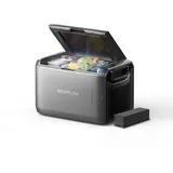 EF ECOFLOW 55L Tragbare Kühl- und Gefrierbox, Zweizonen-Autokühlbox mit 298-Wh-Batterie, App-Steuerung, 39 Stunden netzunabhängige Kühlung