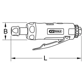 KS Tools Mini Stabschleifer Druckluft gerade 515,5530