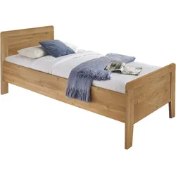 Holzbett WIEMANN "Bern", beige (bianco, eiche, dekor, bianco, eiche, dekor, bianco, eiche, dekor), B:99cm H:88cm L:200cm, Betten, 4-fach Liegehöhenverstellung