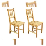 SIT Möbel Esszimmerstuhl | 2er Set | Brettsitz | Kiefer-Holz massiv | B 42 x T 42 x H 92 cm | natur, lackiert | 19000-84 | Serie STUHL