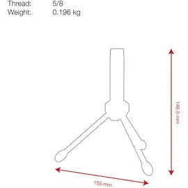Showgear Desk Mic. Stand