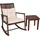 Garden Pleasure Schaukelstuhl SINALOA Polyester 84 x 90 x 68 cm Braun mit Kissen