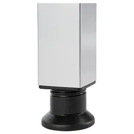 Hammerbacher JS08 höhenverstellbarer Schreibtisch ahorn rechteckig, 4-Fuß-Gestell silber 80,0 x 80,0 cm