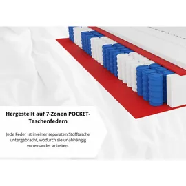 marpur 7 Zonen Taschenfederkernmatratze Lambada 90 x 200 cm H3