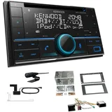 Kenwood 2-DIN Receiver Autoradio Bluetooth DAB+ für Ford Transit schwarz Canbus