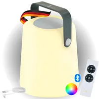 Schwaiger Bluetooth Lautsprecher mit Licht Tischlampe Garten Lampe Outdoor