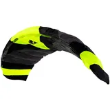 Wolkenstürmer® Paraflex Quad 2.8 (Neongelb) - Vierleiner Lenkmatte für Landkiting, flugfertiger Kite mit 4x20m Dyneemaleinen & Quad-Handles