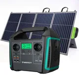 Tragbare Powerstation S1000 mit 200W Solarpanel,725,76Wh Power Station Solargenerator,1000W(1500W Spitze) AC,Solarspeicher Notstromaggregat