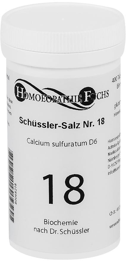 HOMOEOPATHIEFUCHS Schüssler-Salz Nummer 18 Calcium sulfuratum D6 Biochemie