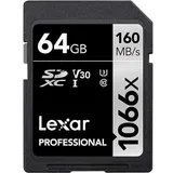 Lexar SDXC Professional Type Silver - 1066x 160MB/s V30 I 64 GB