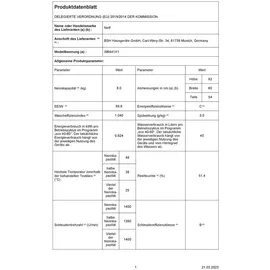 Neff W6441X1 Waschmaschine (8 kg, 1400 U/min)