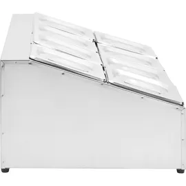 vidaXL Gastronorm-Ständer mit 8 GN 1/6 Behältern Edelstahl