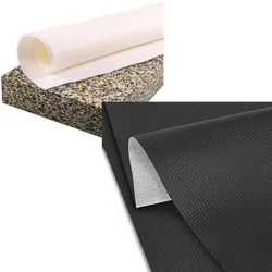 Set: Sitzbank Schaumstoff M 66x34x8cm + Sitzbank Bezug Kunstleder Neubezug im Carbon-Look
