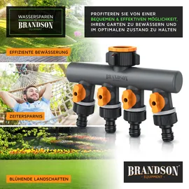 Brandson 4-Wege Schlauchverteiler 3/4 Zoll schwarz