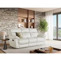 Relaxsofa 3-Sitzer - Büffelleder - Elfenbein - PAKITA