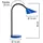 Unilux Schreibtischlampe Led 5 W - Blue - One Size