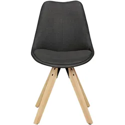 FineBuy 2er Set Esszimmerstühle Retro Stuhl Küchenstühle Stoff Stühle