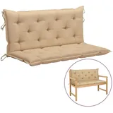 vidaXL Auflage 120 x 50 x 7 cm beige 2 St.