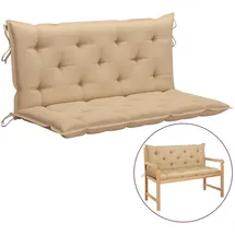 vidaXL Auflage 120 x 50 x 7 cm beige 2 St.
