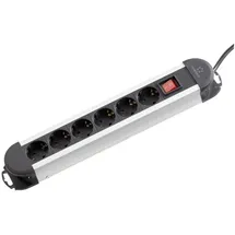 Renkforce Steckdosenleiste 1,40 m Schwarz/Silber 1 St.