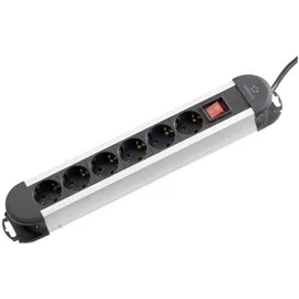 Renkforce Steckdosenleiste 1,40 m Schwarz/Silber 1 St.
