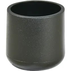 WAGNER Kappen für Stahlrohr rund 4tlg. - Ø 20/24 x 23 mm, Abrieb 5 mm, Kunststoff schwarz - 15062099