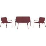 venture home Fourni Loungeset bordeaux/weiß