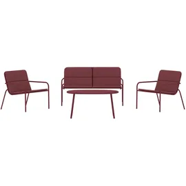 venture home Fourni Loungeset bordeaux/weiß