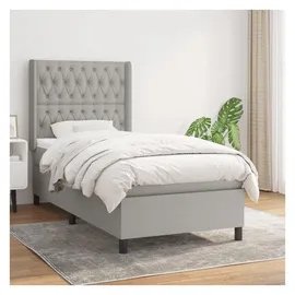 vidaXL Boxspringbett 100 x 200 cm Hellgrau
