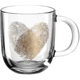 LEONARDO Tasse FINGERABDRUCK 400 ml, Glas-, - Auch in weiteren Ausführungen erhältlich