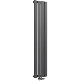 EMKE Flachheizkörper 1600 x 300 mm 557 W schwarz Mittelventil