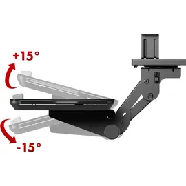 Maclean Brackets Tastaturablage Untertisch Höhenverstellbar Schwarz