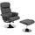 Beliani Massagesessel Kunstleder 76 x 100 x 76 cm Grau mit Fußhocker
