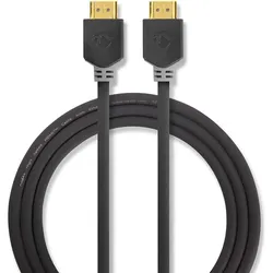 Nedis HDMITM -Kabel | HDMITM Stecker | 8K@60Hz | eARC | Vergoldet | 3.00 m | PVC | Anthrazit | Box