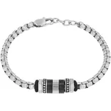Tom Tailor Armband Edelstahl Schwarz/Silber 22cm