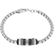 Tom Tailor Armband Edelstahl Schwarz/Silber 22cm