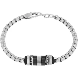 Tom Tailor Armband Edelstahl Schwarz/Silber 22cm