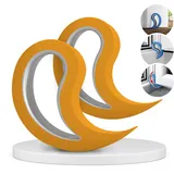 Stoppy, Stoppi, Fensterstopper, Türstopper, Türkeil, Türhaken, Fensterklammer, 2er Set (erhältlich in 14 Farben) (orange)