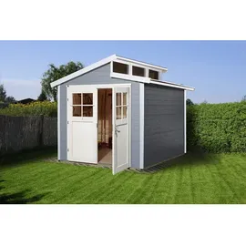 Weka Gartenhaus 226 2,35 x 2,39 m grau