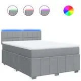 vidaXL Boxspringbett 140 x 200 cm Hellgrau