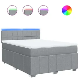 vidaXL Boxspringbett 140 x 200 cm Hellgrau