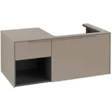 Villeroy & Boch Subway 3.0 Waschtischunterschrank C57102VM 100,1x42,25x51,6cm, ohne LED/Griff monochrom, Taupe,