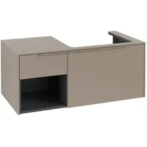 Villeroy & Boch Subway 3.0 Waschtischunterschrank C57102VM 100,1x42,25x51,6cm, ohne LED/Griff monochrom, Taupe,