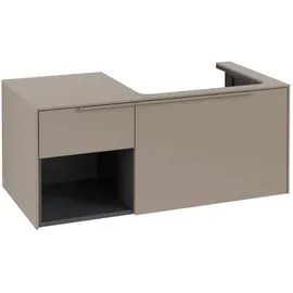 Villeroy & Boch Subway 3.0 Waschtischunterschrank C57102VM 100,1x42,25x51,6cm, ohne LED/Griff monochrom, Taupe,