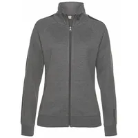 bench. loungewear Sweatjacke Damen anthrazit-meliert-schwarz Gr.52/54