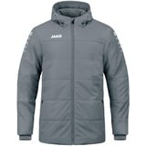 Jako Team Coachjacke mit Kapuze Kinder steingrau 164